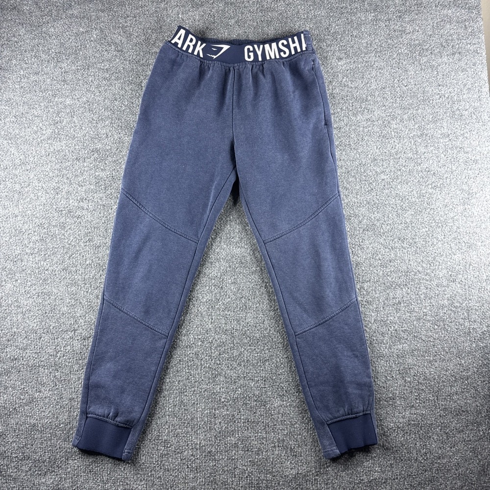 Gymshark Sweatpants Women S? Blue Tapered Ankle Zip Drawstring Workout Training‎